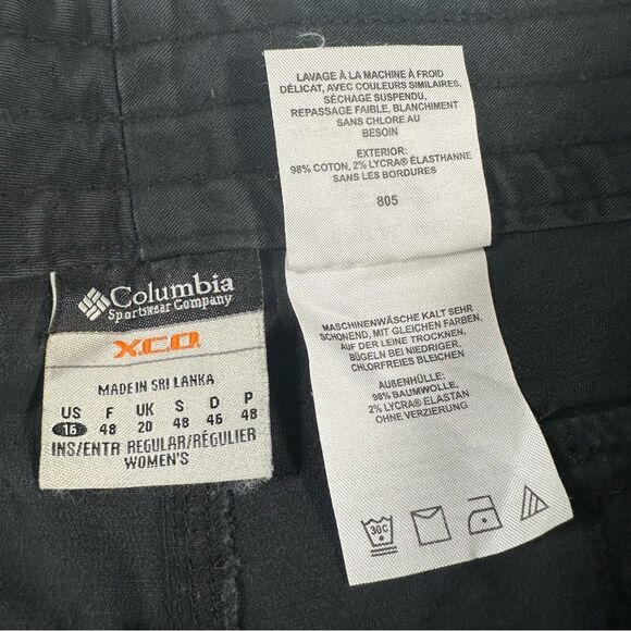 NWT Columbia Size 16 Black Women’s Carroll Creek Pant Straight Leg Rolled Up Leg - Picture 5 of 15